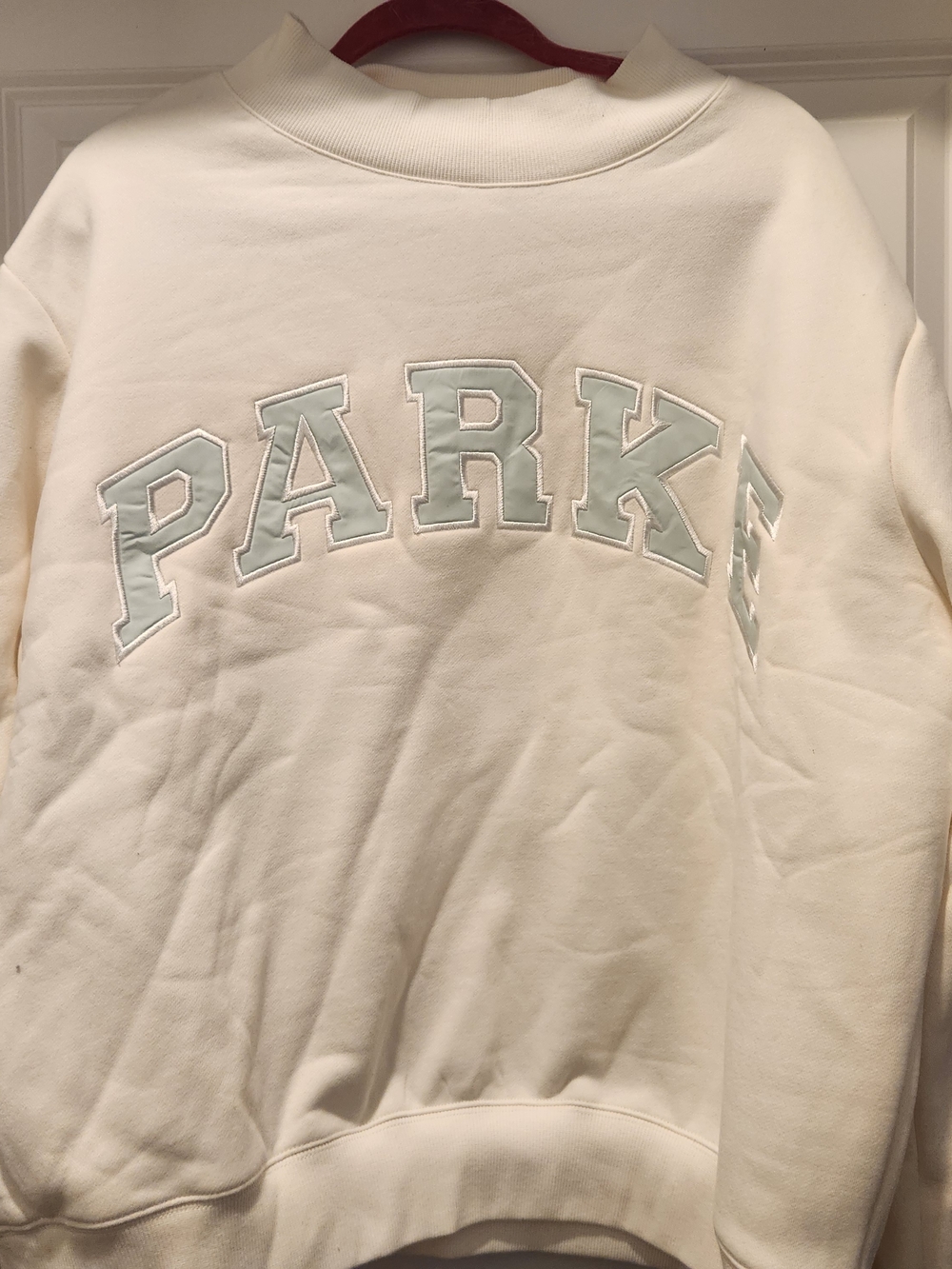 New Parke Cream Knit Top Sweatshirt- L/XL